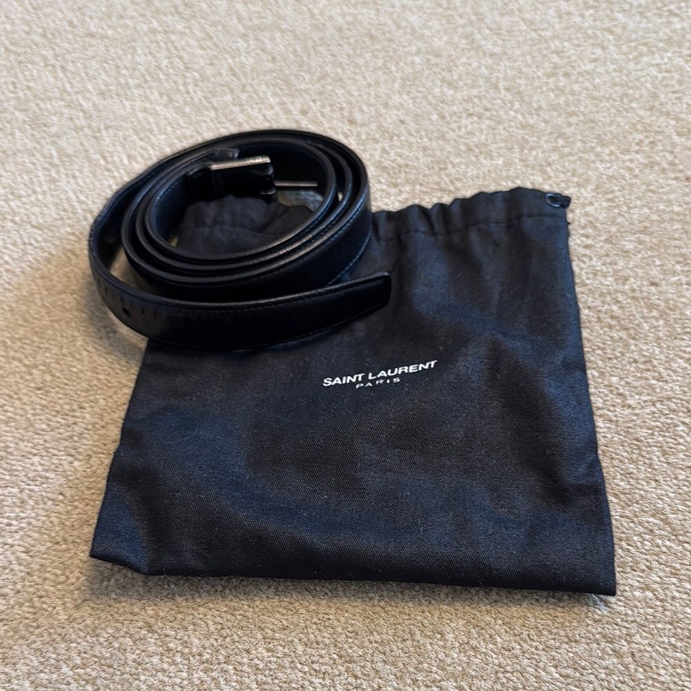 Saint Laurent Black Men's Belt